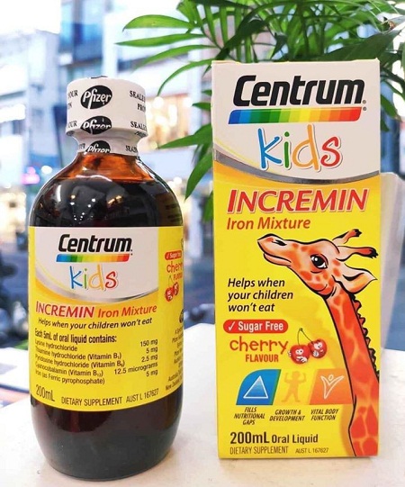 centrum kids incremin iron mixture an toàn cho sức khỏe bé yêu