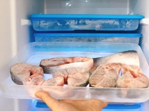 hộp trữ đông freezermate được sắp xếp gọn gàng trong ngăn đông tủ lạnh
