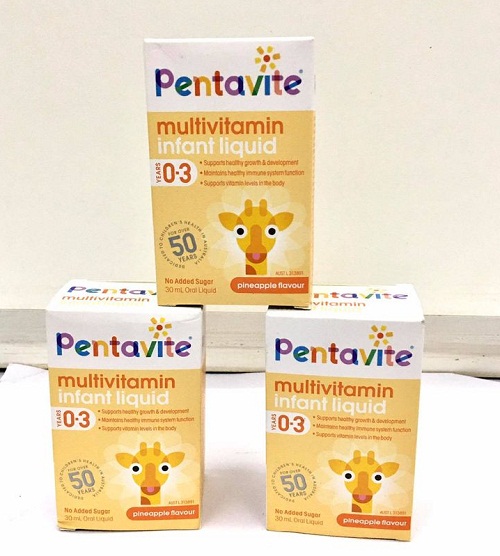 pentavite multivitamin infant liquid dành cho trẻ từ 0- 3 tuổi