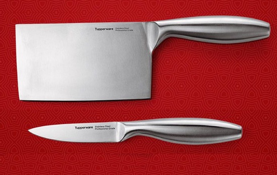 bộ dao pro-asian cleaver & paring tupperware