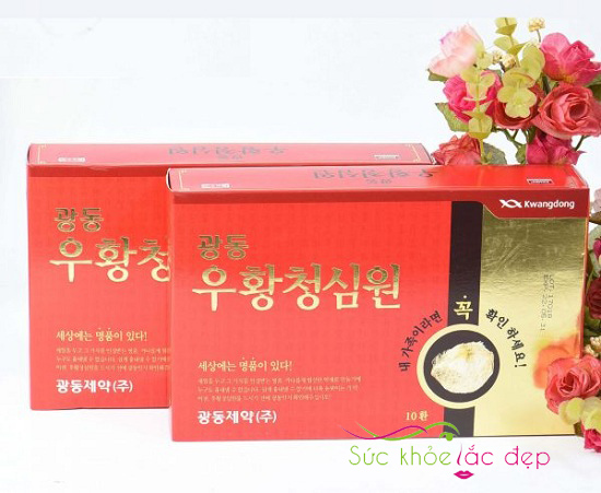 An cung ngưu hoàng Hàn Quốc hộp màu đỏ