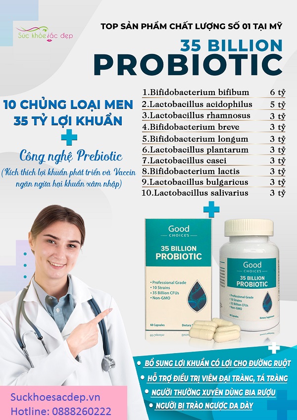 Thành phần chính của men vi sinh Good Choice’s 35 tỷ Probiotic