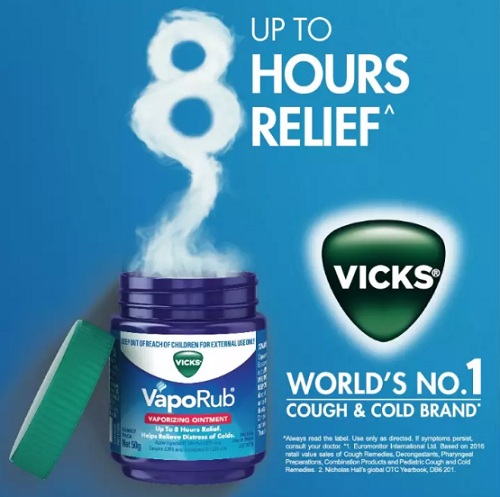 vick vaporub vaporizing vintment dùng cho người lớn và trẻ từ 2 tuổi trở lên