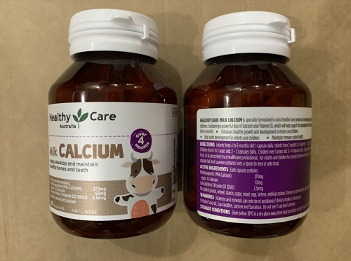 milk calcium healthy care dành cho trẻ từ 4 tháng tuổi trở lên