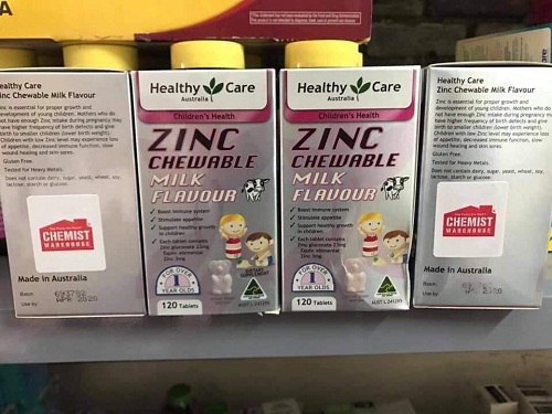 zinc chewable milk flavour an toàn cho sức khỏe bé yêu