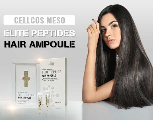 elite peptide hair ampoule chứa bảng thành phần an toàn cho mái tóc và da đầu