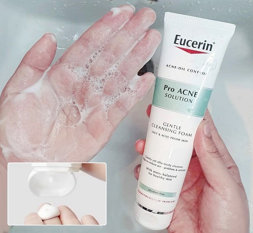 sữa rửa mặt eucerin pro acne cleansing foam được hàng triệu chị em yêu thích tin dùng