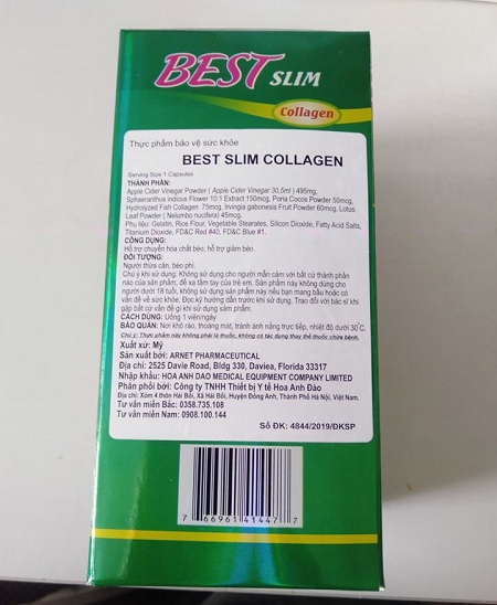 Viên uống giảm cân Best Slim Collagen USA