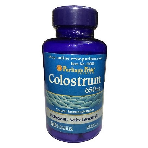 Colostrum 650 mg Biologically Active Lactoferrin lọ 60 viên puritan's pride
