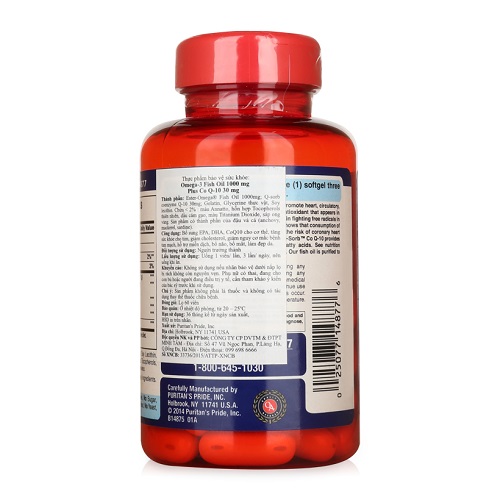 Q10 omega 3 fish oil 1000 mg ngăn ngừa đau tim đột quỵ và bổ trợ trí não