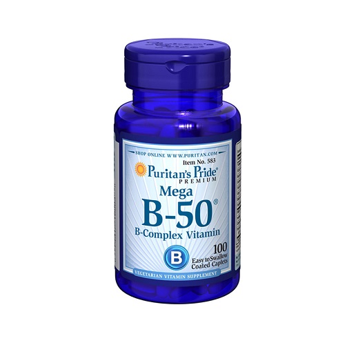 Mega b-50 B-Complex vitamin lọ 100 viên puritan's pride premium