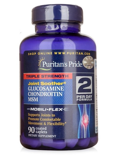 Triple strength joint soother glucosamine chondroitin MSM lọ 90 viên