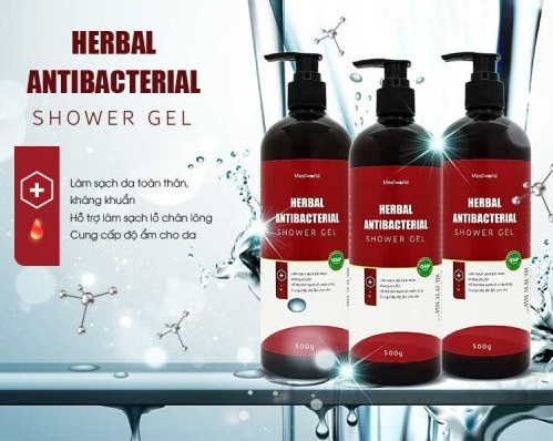 gel tắm kháng khuẩn herbal antibacterial shower gel 