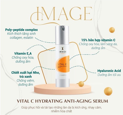 bảng thành phần lành tính của vital c hydrating anti-aging serum