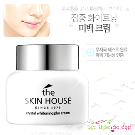 công dụng của kem dưỡng the skin house crystal whitening plus cream