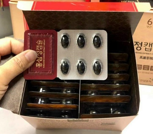 korean red ginseng extract capsule gold dạng viên tiện lợi khi sử dụng
