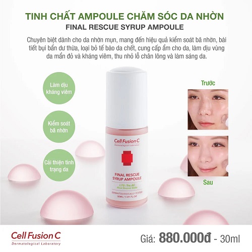 Công dụng của tinh chất Cell Fusion C Final Rescue Syrup Ampoule