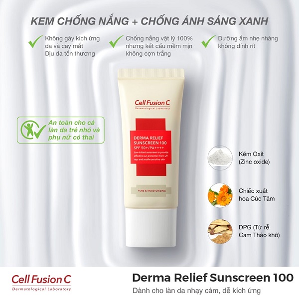 kem chống nắng Cell Fusion C Derma Relief Sunscreen
