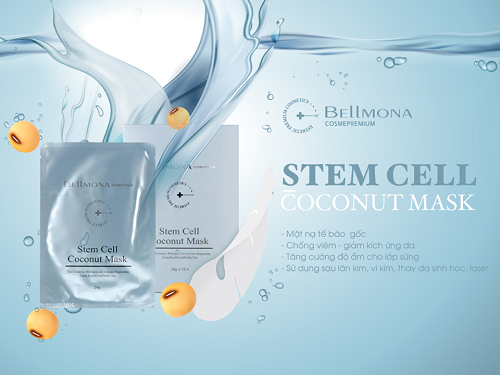 Mặt nạ tế bào gốc Stem cell Coconut Mask Bellmona Hàn Quốc