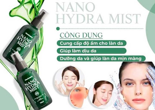 công dụng của xịt dưỡng ẩm da mặt nano hydra mist