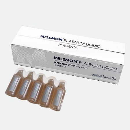 Nhau thai melsmon platinum liqiud placenta hộp 30 ống Nhật Bản