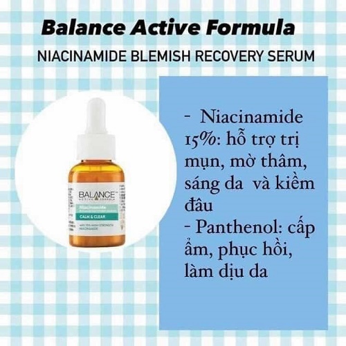 balance active formula niacinamide blemish recovery serum 