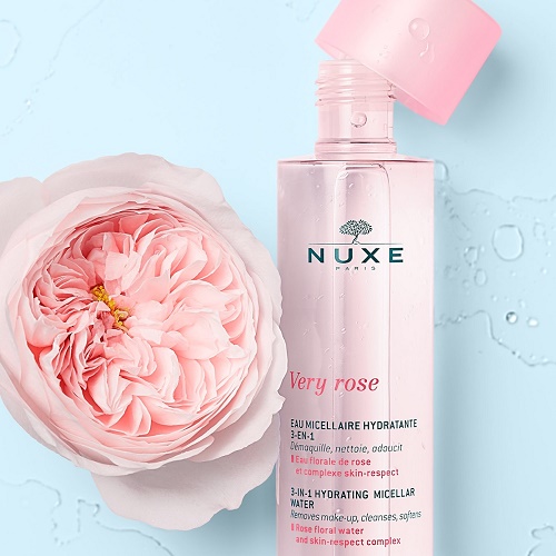 nuxe very rose 3-in-1 soothing micellar water chiết xuất từ hoa hồng damask 