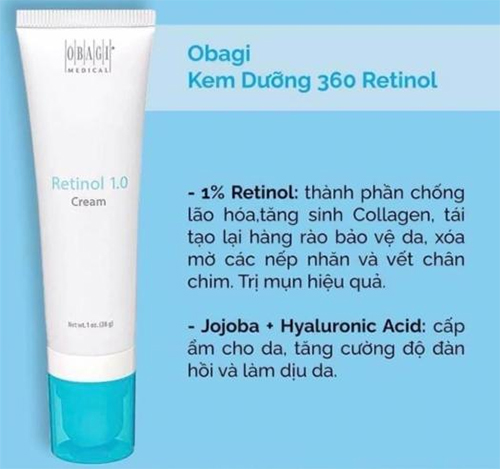 obagi retinol 1.0 28g chứa thành phần dưỡng chất lành tính an toàn cho da