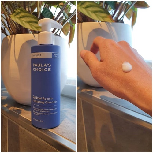 paula's choice optimal results hydrating cleanser được khuyên dùng cho làn da khô