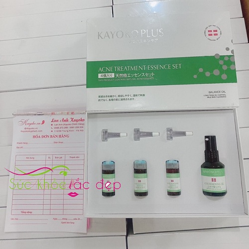 Bộ kem trị mụn Kayoko Plus Acne Treatment Essence Set Nhật Bản
