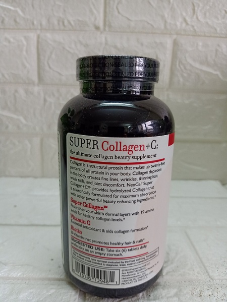 mặt sau hộp   Super Collagen +C 360 Viên