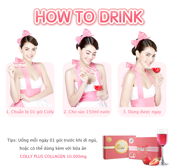 Bột Uống Collgen Làm Đẹp Da Colly Collagen 10000mg Thái Lan 