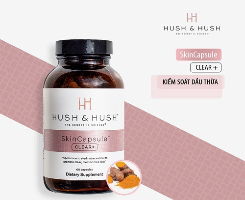 hush & hush skincapsule clear+ - bí quyết cho làn da sạch mụn