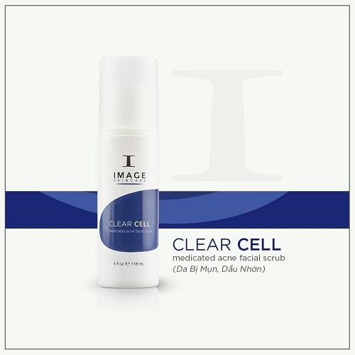 clear cell medicated acne facial scrub chứa dưỡng chất an toàn cho làn da mụn