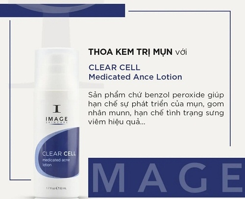 image skincare clear cell medicated acne lotion giúp điều trị các loại mụn trên da