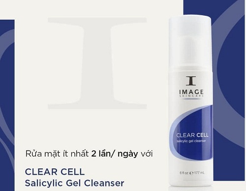 image clear cell salicylic gel cleanser dùng 2 lần mỗi ngày để giúp chăm sóc da tốt nhất