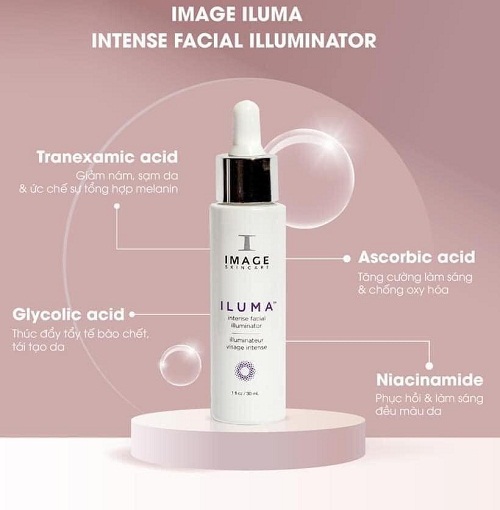 iluma intense facial illuminator chứa thành phần dưỡng chất an toàn cho da