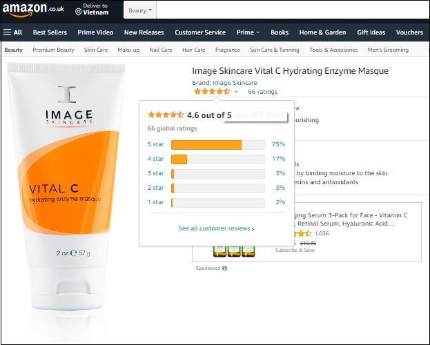  image vital c hydrating enzyme masque review trên amazon