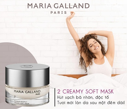 maria galland 2 creamy soft mask giúp làm sạch bụi bẩn trên da