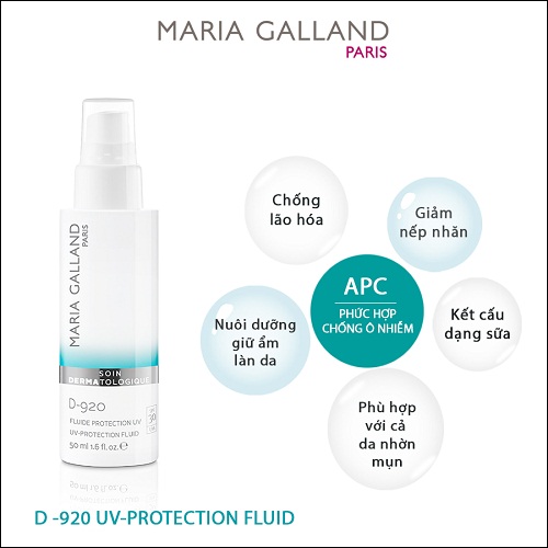 những công dụng và ưu điểm của maria galland d 920 uv protection fluid spf30