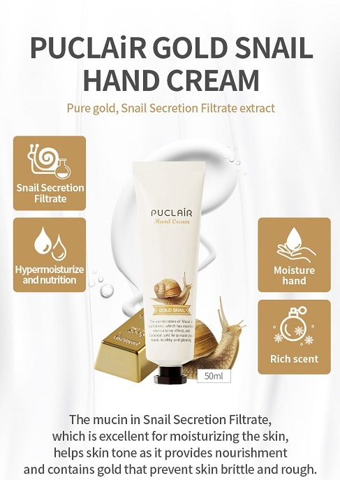 Kem dưỡng da tay Puclair Cream Gold Snail hàng đầu tại Hàn Quốc