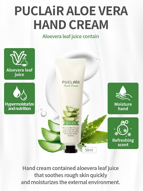 Kem dưỡng da tay Puclair Hand Cream Aloe Vera Hàn Quốc