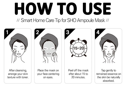 Sho Ampoule Mask Peptide Anti – Mặt nạ dưỡng ẩm trắng da Hàn Quốc