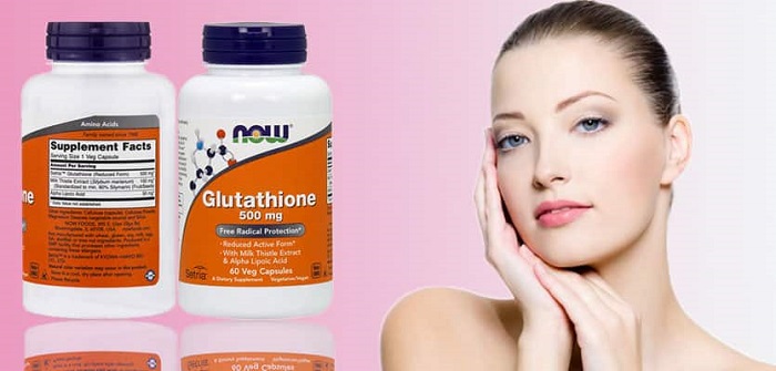 Glutathione Now 500 Mg 60 Viên- Viên Uống Trắng Da Ngừa Lão Hóa Của Mỹ