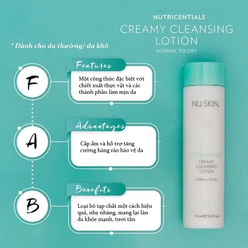 nutricentials creamy cleansing lotion normal to dry