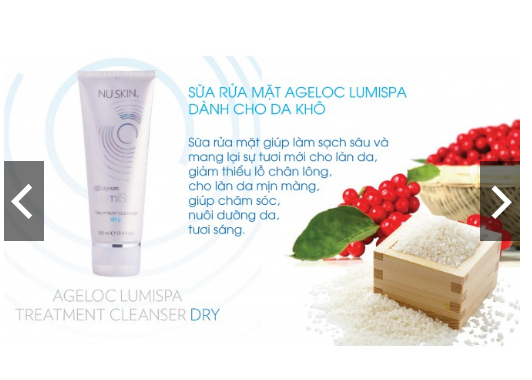 Sữa rửa mặt ageLOC LumiSpa Activating Cleanser dành cho da khô