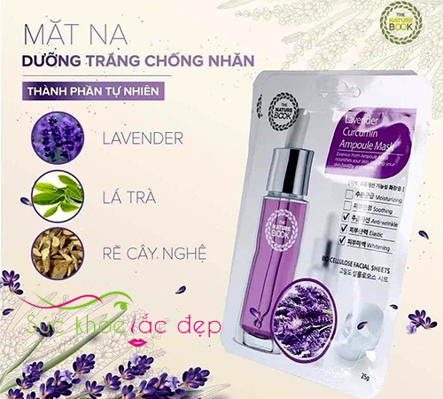 lavender curcumin ampoule mask bào chế từ hoa oải hương và các thành phần tự nhiên