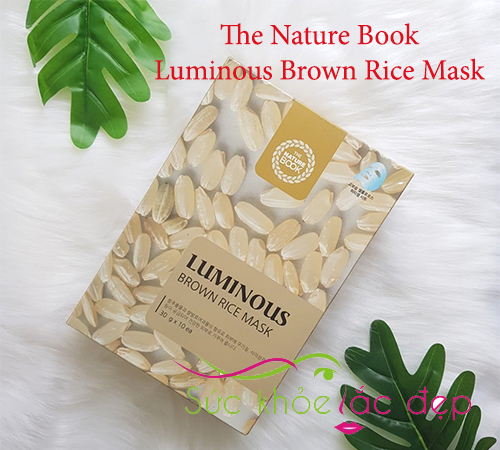 the nature book luminous brown rice mask thích hợp với mọi loại da