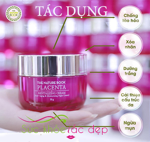 những công dụng của the nature book placenta revitalizing cream
