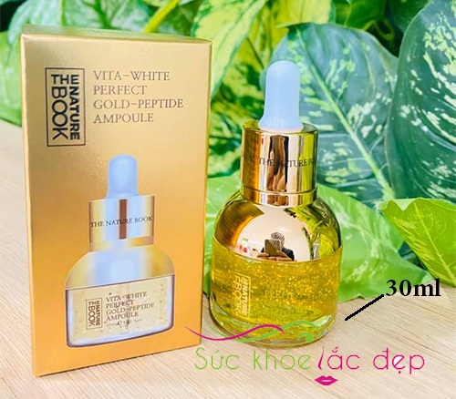 the nature book vita-white perfect gold peptide ampoule